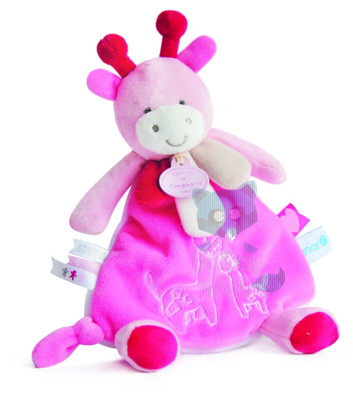  unicef baby comforter pink giraffe 